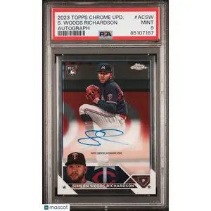 S. Woods Richardson 2023 Topps Chrome Update Autograph #ACSW- PSA 9
