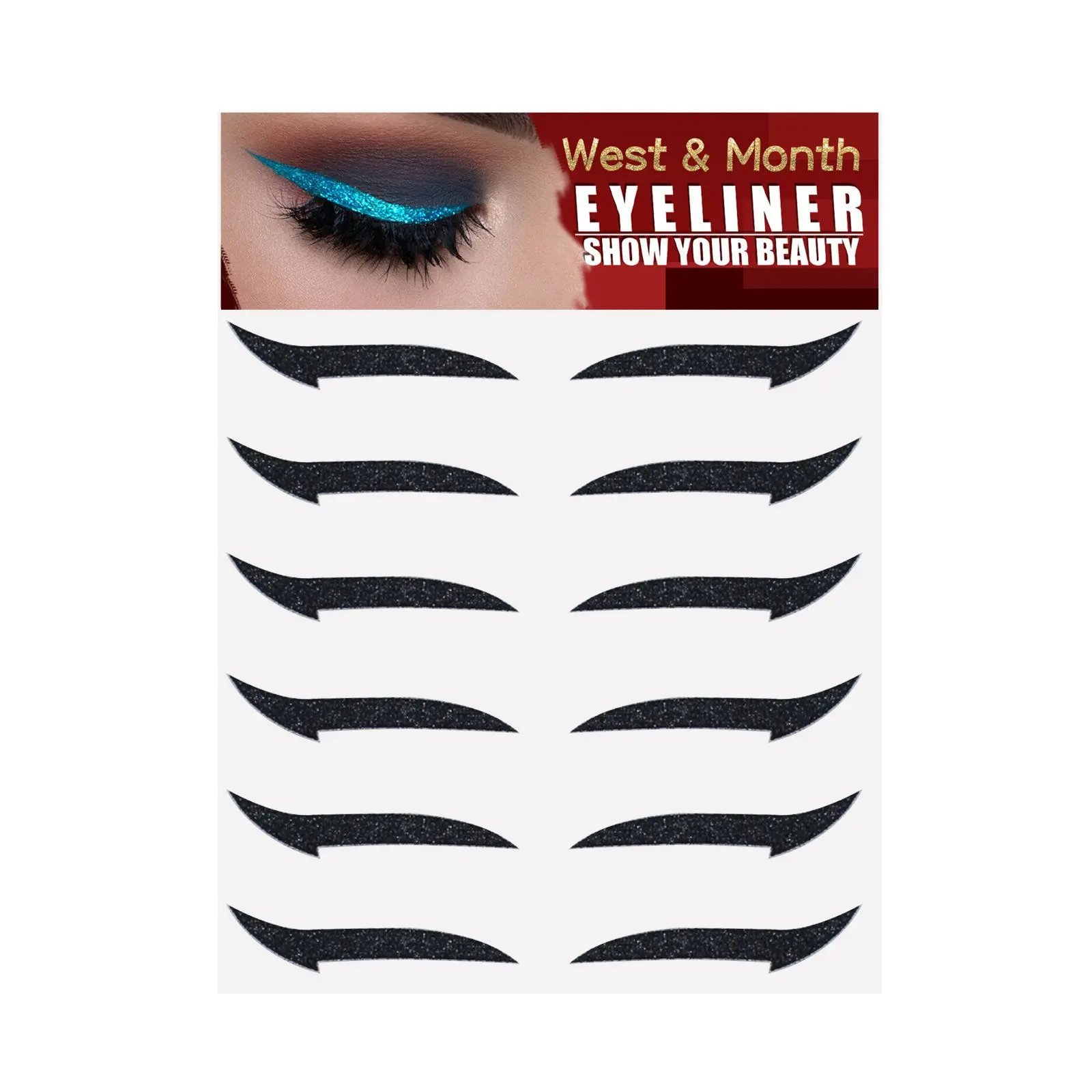 12 Pairs Self-Adhesive Eyeliner Stickers, Cosmetic Eyelid Tape for a Flawless Look, Easy to Apply Stage & Party Makeup for Women