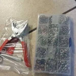202P DIY Metal Snap Button Kit,200 pcs Snap Buttons,1P fastener Pliers,1P of Rivets,Suitable for Clothing and Synthetic Leather Production,household accessory snap button installation metal buckle manual pressure plier USB Sewing Claw Snaps Sewing Tools