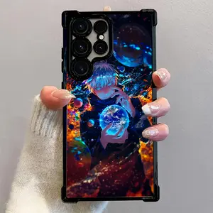 Anime G-Gojo-Satoru Phone Case Compatible with for Samsung Galaxy S25 S24 S23 S22 Shockproof Transparent Soft Back Cover