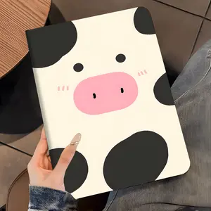 Kawaii Cow iPad Case, Protective Cover iPad Book-Style Case for iPad Pro 2022 2021 2020 2019, Full Protection and Pen Slot for Office and School Use, Perfect Gift for Family and Friends, Tablet Accessories Casing