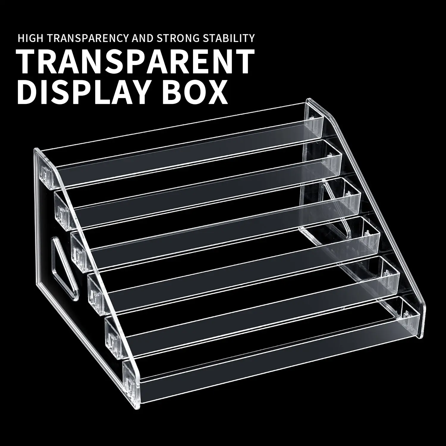 5/6/7 Layers Acrylic Nail Polish Display Rack, Transparent Multi-layer Nail Gel Organizer Box, Clear Plastic Containers Cosmetic Storage Stand Holder Beauty Organizer Easily Movable for Nail Salon Makeup Skincare Arrangement, Clear Plastic Boxes