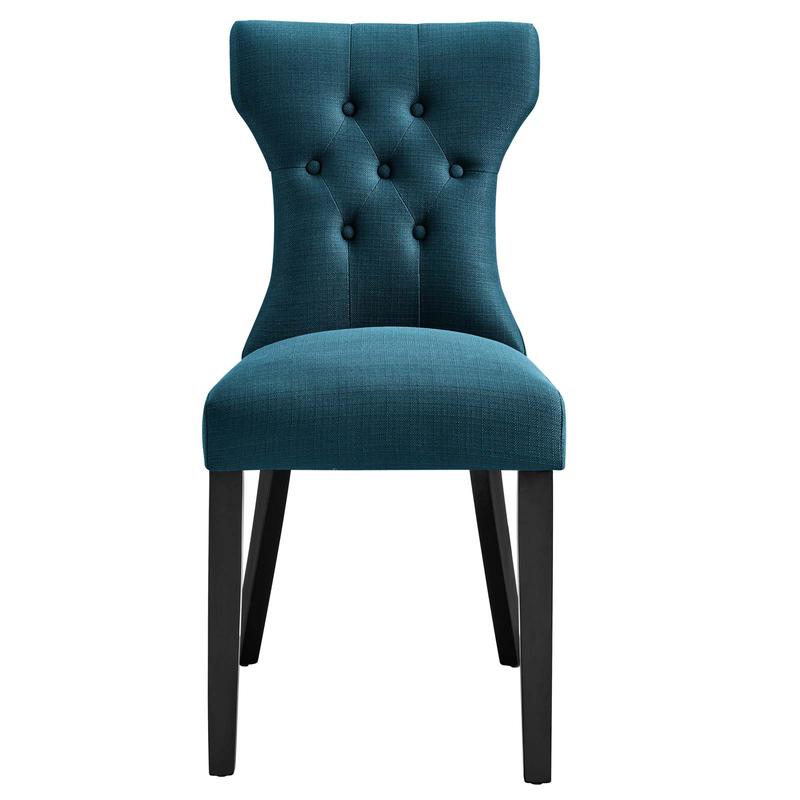 Modway Silhouette Dining Side Chair in Azure
