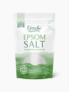 LA SALT CO Epsoothe Epsom Salt 2.2 lb USP Pharmaceutical Grade Magnesium Sulfate Soak for Relaxation & Self-Care Made in USA