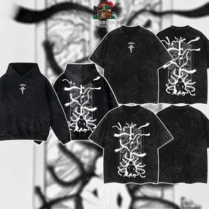 [Shibuya] Retro Gate of Alchemy Ver.2 Anime Vintage Double Printed Oversized Washed T-Shirt Unisex Mineral Anime Manga Washed Heavy Cotton T-shirt, Gift For Anime Fan, Anime Lover