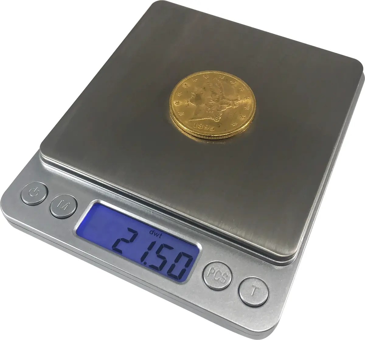 Optima Home Scales TI-2001 Titanium Stainless Steel Platform Large Pocket Scale - 2000 x 0.01 g