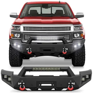 For 2014 2015 Silverado 1500 Front Bumper Heavy Duty Truck Bumper with Winch Plate