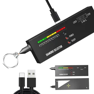 High Accuracy Simple Operation Jewelry Professional Diamond Tester, New Diamond Selector for Novice and Expert, Thermal Conductivity Meter (Black)