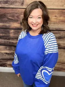 Cozy Heart Elbow Patch Pullover
