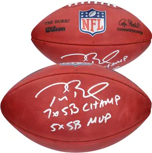 Tom Brady Tampa Bay Buccaneers Autographed Wilson Duke Full Color Football with "7x SB Champ" and "5x SB MVP" Inscriptions - Fanatics Authentic Certified