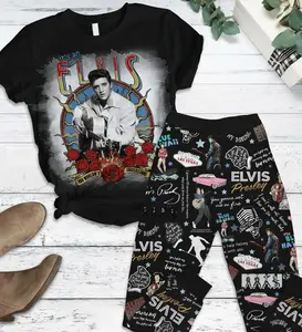 El.vis Pres.ley Pajamas Set, El.vis Presl.ey Shirt, E.lvis Pres.ley Holiday Pajamas, El.vis Bridesmaid Pajamas, El.vis King Holiday Pajamas
