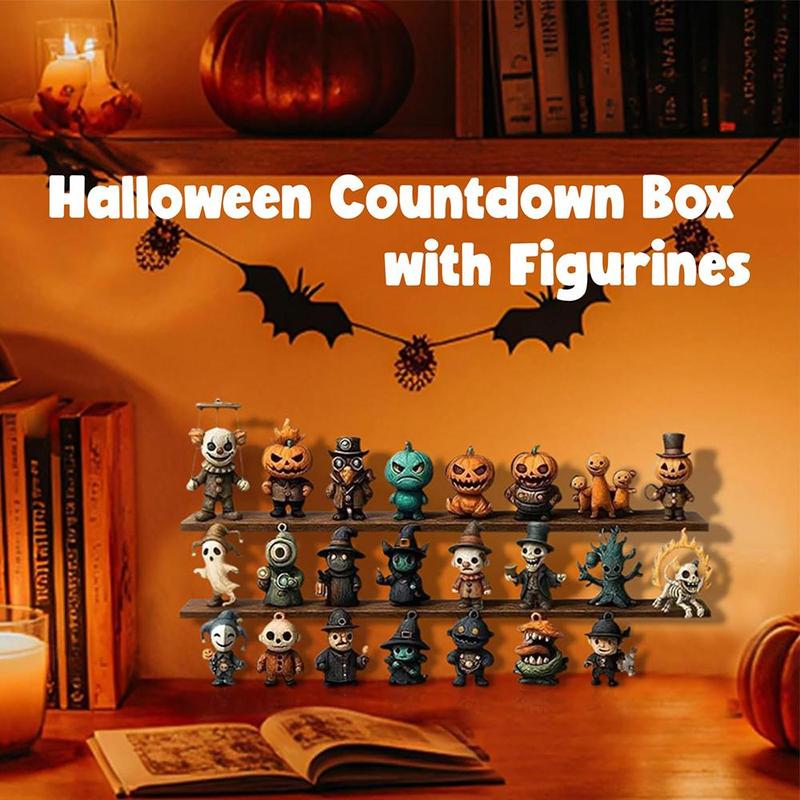 31 Nights of Fright Halloween Countdown Box 2025 - Halloween Spooky Advent Calendar Gift Set with Collectible Horror Figurines, Scary Ornaments & Party Decor for Adults, Teens, Haunted House Fans