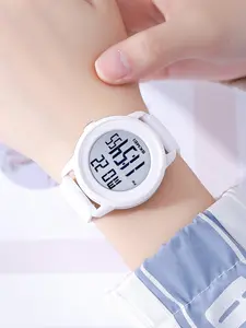 Skmei Multifunctional Digital Watch, Silicone Band, Waterproof 5atm, Date Week Display, Casual Style, Fashionable Waterproof Watch