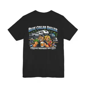 Blue Collar Baller Tee — "Financially Irresponsible Since 2020" Graphic T-Shirt