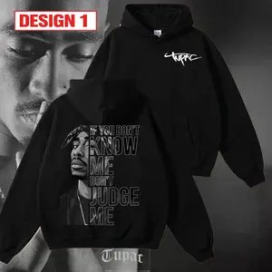 Retro Rapper Tupac 2pac Hoodie ( 4 Design ) hoodie Classic Rapper Graphic Sweatshirt Featuring Tupac Shakur – Hip Hop Culture Fashion