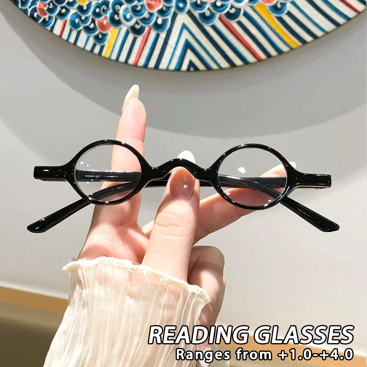 Women's Plastic Round Reading Glasses, Small Unique Simple Artistic Sexy Style, Trendy Casual Lightweight Fashion Eyewear