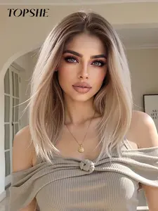 Topshe 12 Inch Dyed Top Knot Wig, 13x6 Lace Front Bob Style, Glueless Frontal Wig, Natural Parting, Straight Hair, Daily Wear Fashion Wig