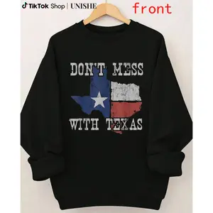 Vintage Style Lone Star State Texas Longhorn Sweatshirt with Long Sleeves, 100% Cotton