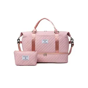 LargeCapacityTravelBagSet,TravelAccessories,LetterPatternZipperTravelBagwithShoeCompartment,CasualSportsFitnessBagforWomen&Men,TravelAccessories,TravelEssentials