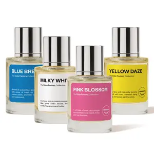 The Colorful Bundle, Dossier, Unisex Perfume, 4x50ml, Eau de Parfum, Milky White, Pink Blossom, Blue Breeze, Yellow Daze