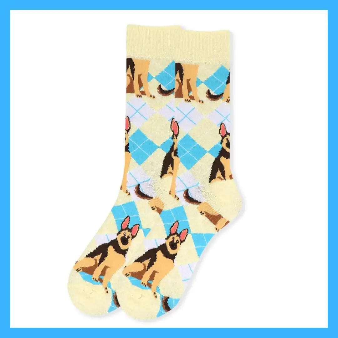 German Shepherd Argyle Sox