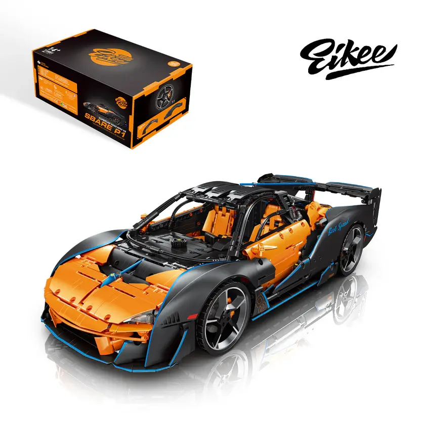 Eikee Y18001 Sbare P1 Supercar Collectible Construction Set - 3,862 Pcs DIY Building Block, Brick Set, Assembly Toy for Model Vehicle Enthusiasts