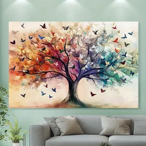 Ultra Large Tree of Life - Abstract Classic Modern Design - Tapestry banner, Tapestry Wall Mural with geometric patterns, suitable for indoor studios, used for weddings - Perfect for families, gardens