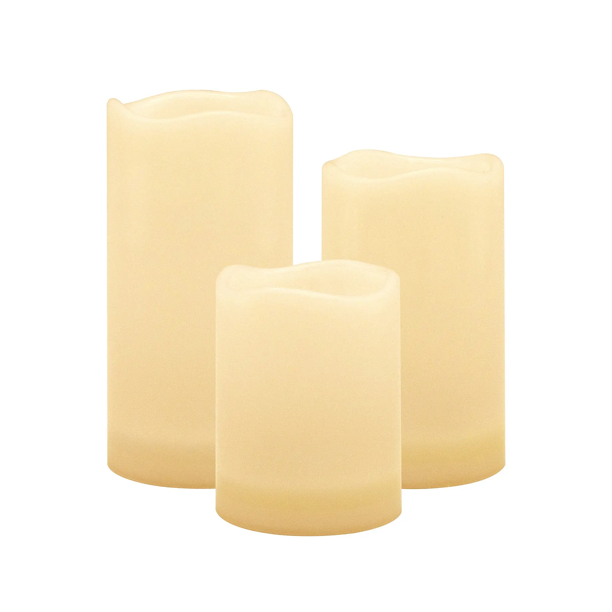 LumaBase 3-Piece Solar-Powered Rechargeable Candles with Batteries - Weather-Resistant Ambient Lighting, Outdoor Home Decoration Lights for Adult Home Improvement