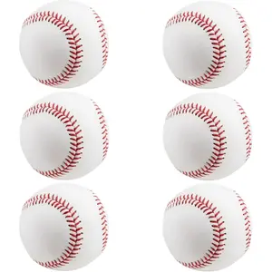 Blank Standard Baseball Balls, Official Size 9 Inch Leather Covered Practice Baseball Training Ball for League Play, Pitching, Hitting, Batting, Fielding, Autograph