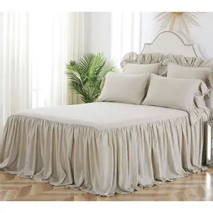 C&F Home Ruffled Queen Bedspread Natural