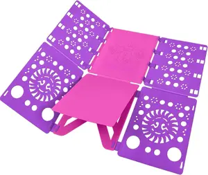 Version 3 Shirt Folding Board t Shirts Clothes Folder Durable Plastic Laundry folders Folding Boards Helper Tool for Adults and  (Purple)