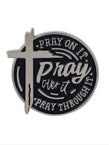 Christian Prayer Pins, Lapel Pins & Brooches, Unique Design Backpacks & Briefcases Accessories, Religious Gifts, Fashionable Jewelry for All Seasons, Durable Metal Pins, Men Accessories