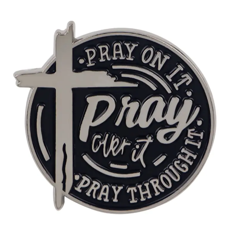 Christian Prayer Pins, Lapel Pins & Brooches, Unique Design Backpacks & Briefcases Accessories, Religious Gifts, Fashionable Jewelry for All Seasons, Durable Metal Pins, Men Accessories, Alloy Brooch Pin