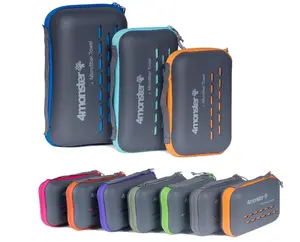 4Monster Camping Towels Super Absorbent, Fast Drying Microfiber Travel Towel, Quick Dry Ultra Soft Compact Gym Towel for Swimming Beach Hiking Yoga Travel Sports Backpack (20.00" x 12.00", Army Green)