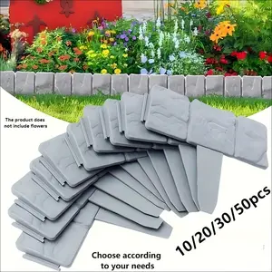 10/20/30/50Pcs Garden Landscape Border Fence Set, Plastic Garden Edging Fencing, Decorative Barrier for Lawn & Vegetable Garden, Easy to Install Outdoor Space Patio & Yard Decor Fence