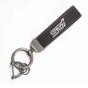 Leather Car Key Chain Ring Keychain For Subaru Impreza Legacy WRX STI BRZ Forester XV Outback Crosstrek Levorg Exiga Ascent Tribeca