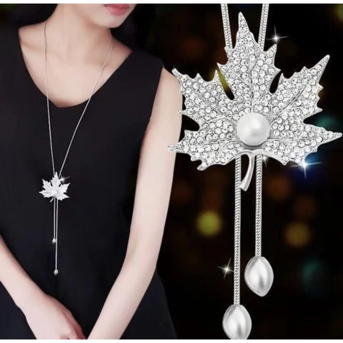 333 Silver Maple Leaf Necklace