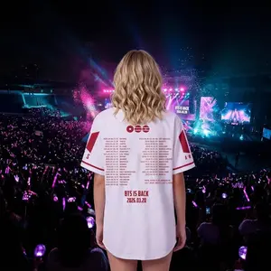 Baseball Jersey, WorldTour Shirt, Members Jersey For Army, Comeback 2026 Gift For Her #worldtour #concerttee #kpopinspired #fanoutfit #streetwearstyle #vintagestyle #viralshirt