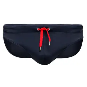 Men's Speedos Solid Color Tether U-Shaped Cup Sexy Nylon Beach Pool Hot Spring Large Size Speedos
