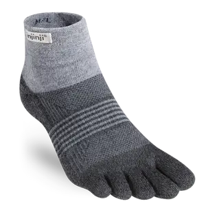 Injinji Women's Trail Midweight Mini Crew in Granite