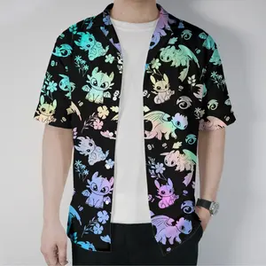 Toothless Hawaiian Shirt, Dragon Outfit for Summer, 3D Shirt Beachwear, Tropical Button Up Shirt, Night Fury How To Train Your Dragon Shirt