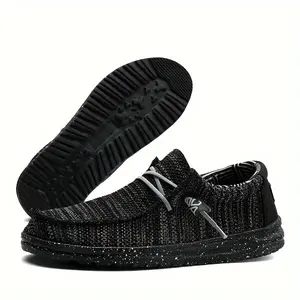 PLUS SIZE Men's Trendy Slip On Loafer Shoes, Comfy Non Slip Casual Sneakers For Men's Outdoor Activities