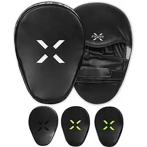 FightX Punching Mitts for Boxing Leather Curved Focus Pads for Men & Women MMA Muay Thai Sparring Training