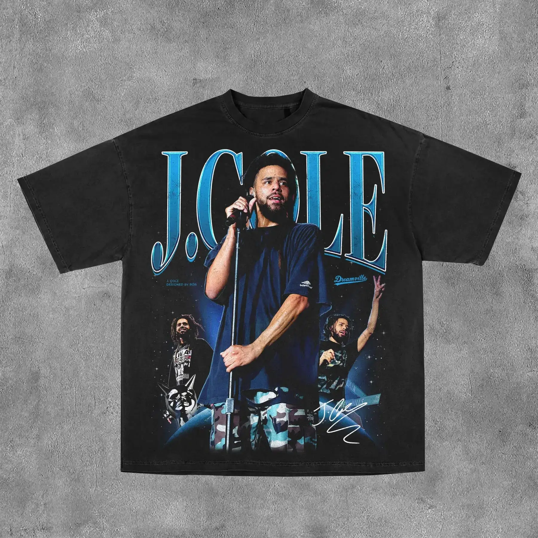J. Cole Print Short Sleeve Graphic Unisex T-Shirt Menswear Top Man Tshirt Streetwear Shortsleeve Crewneck