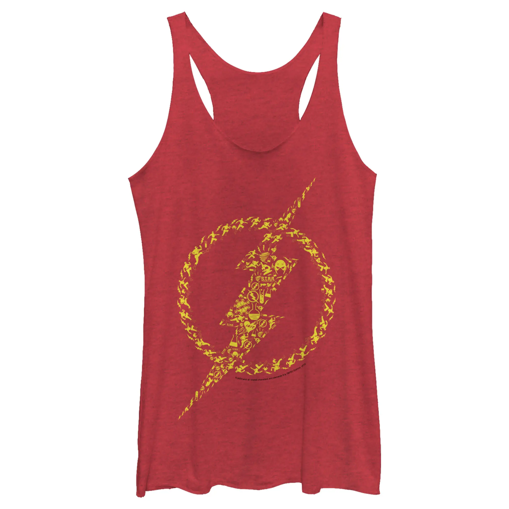 Women's Justice League Flash Icons Racerback Tank Top