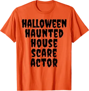 Halloween Haunted House Scare Actor Pumpkin Patch Man Woman T-Shirt - Janessaho Shop 63B0BHNZCFBC