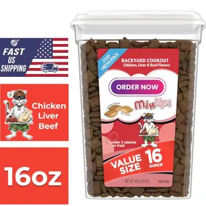 Temptations Cat Treats MixUps Backyard Cookout Flavor Crunchy, Soft Cat Treats, 16 oz. Tub