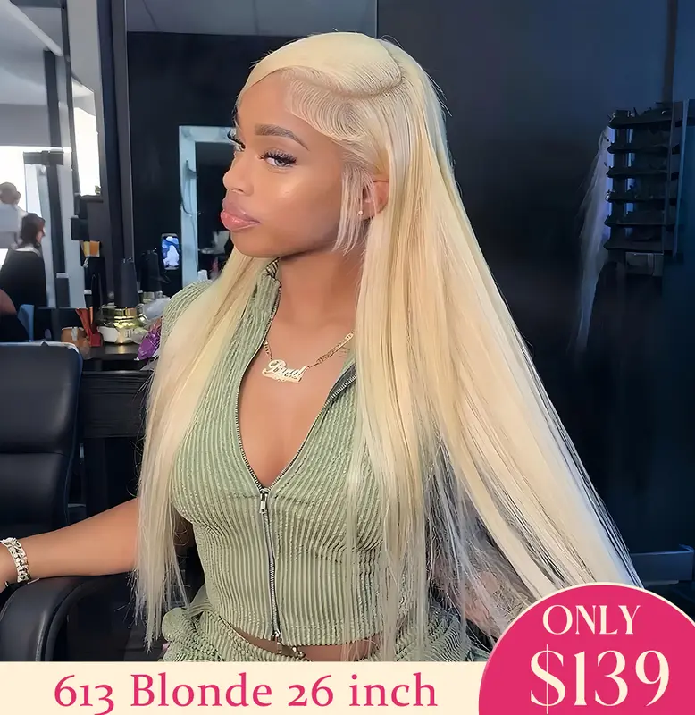 Lace Front Straight Texturized Blonde Heat Resistant Silk Lace Top Wig Honey Blonde Straight Lace Front Wig | Vin Hair main image 4