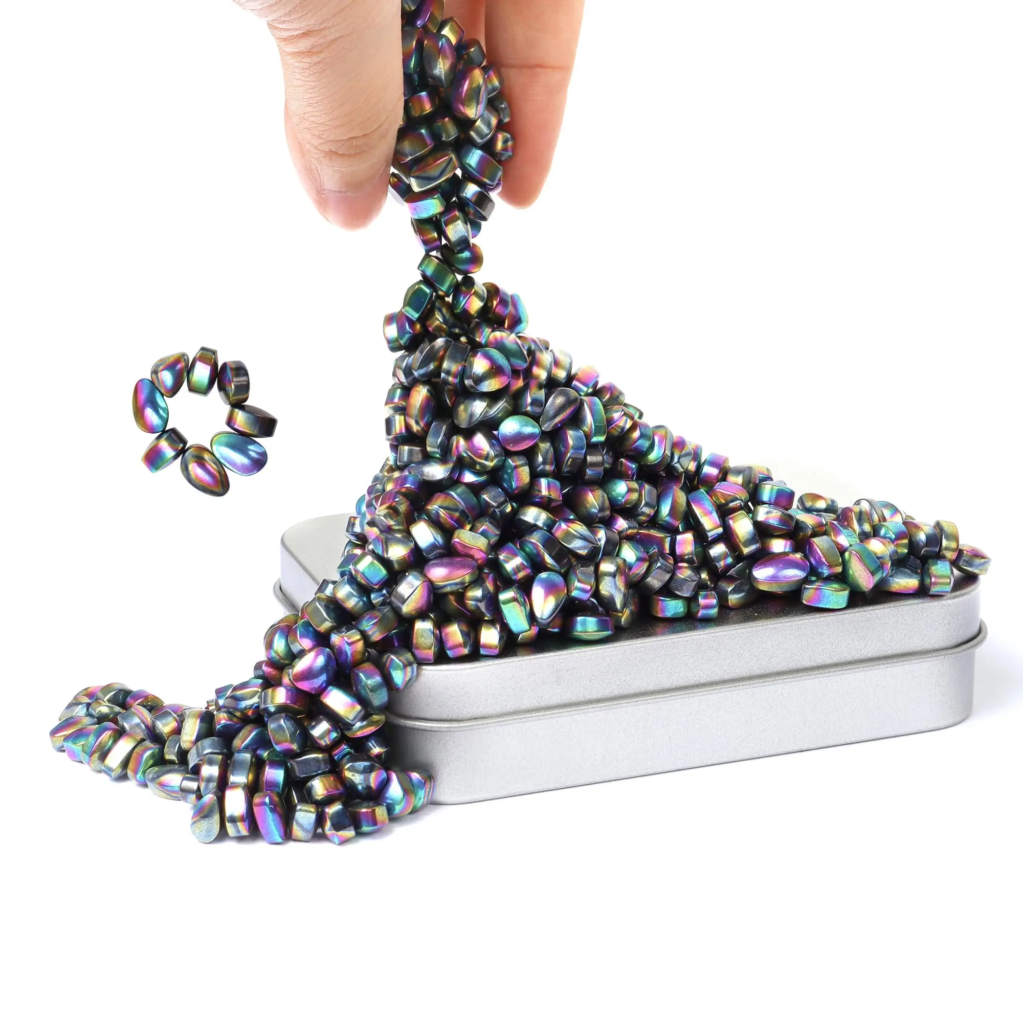 Over 1000 Colorful Original Ferrite Stones Desk Fidget Stress Relief for Adults.