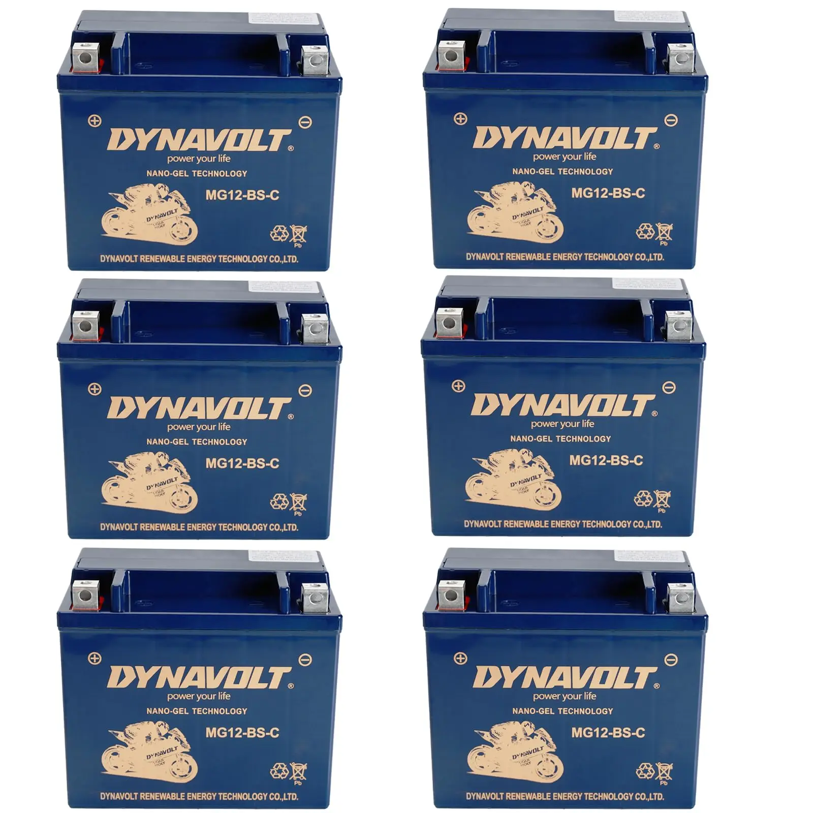 6 Pack AGM Powersports Battery 12V 12AH SLA 160CCA Motorcycle Batteries for 125cc 140cc 150cc 160cc 200cc 250cc 300cc Scooter Go Kart ATV UTV Drift Trike Quad Buggy Taotao Bull Polaris Start Battery